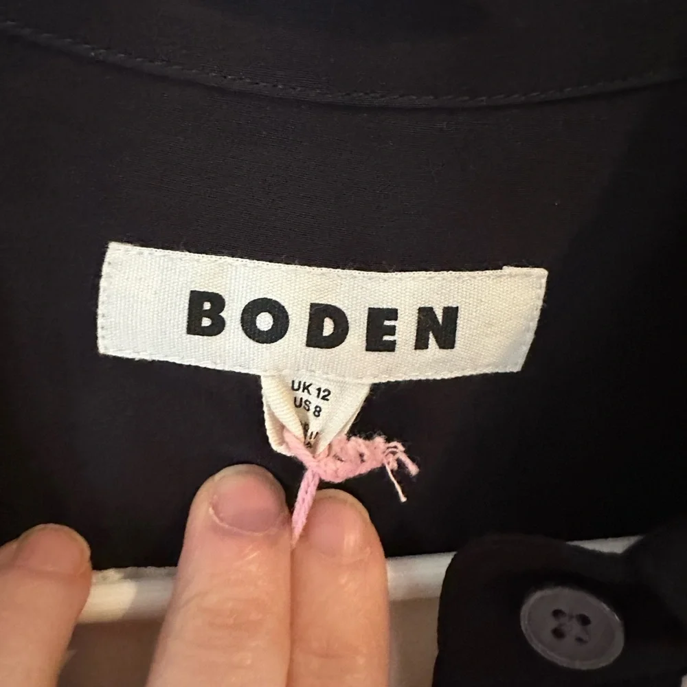 Boden Black and Cream Blouse - Picture 3 of 4